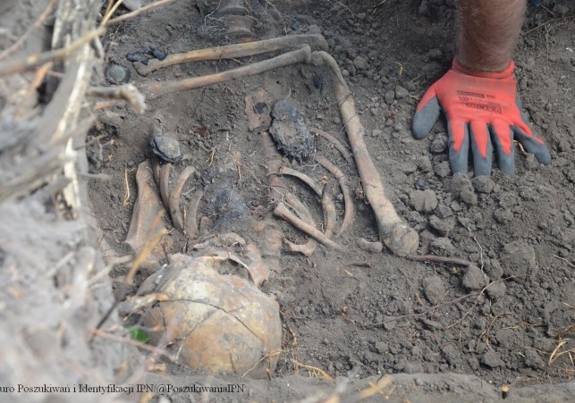 odkryto szczatki policjantow